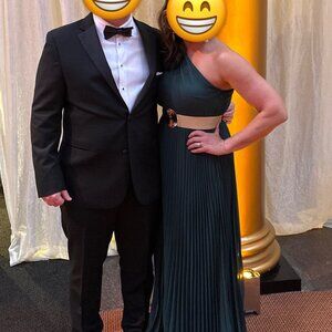 Lulus Divine Charm Emerald Green One-shoulder Maxi Dress - Size M